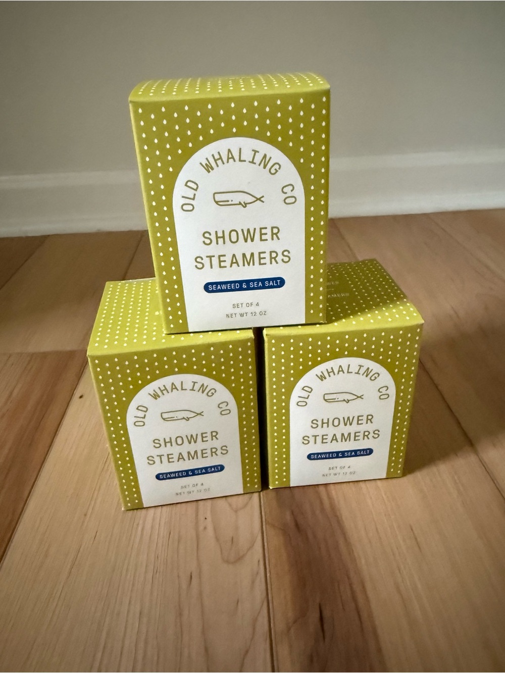 3 NIB Old Whaling Co Seaweed & Sea Salt Shower Steamers - 12 Total